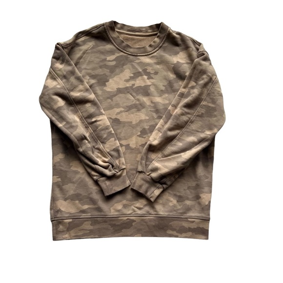 Lululemon Perfectly Oversized Crew Heritage 365 Camo Beige Multi Size M - Picture 9 of 11